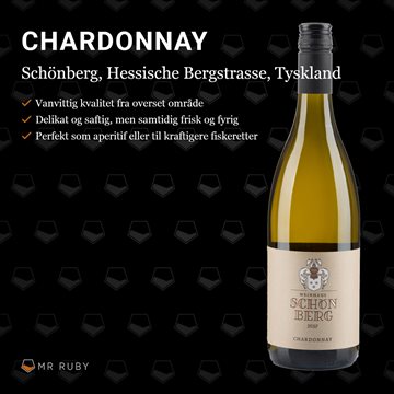 2020 Chardonnay, Schloss Schönberg, Hessische Bergstrasse, Tyskland
